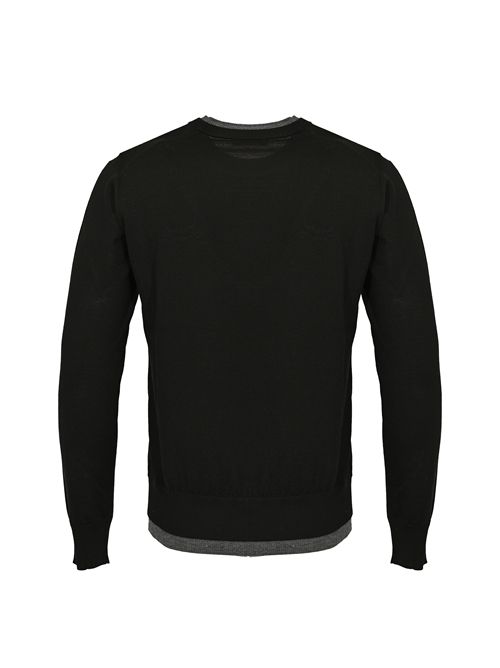 Maglia girocollo in lana Nero Paolo Pecora | A007 F0019000